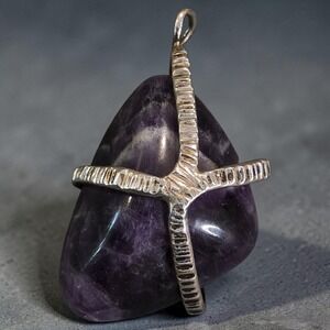 Vintage Artisan Amethyst Nugget Pendant